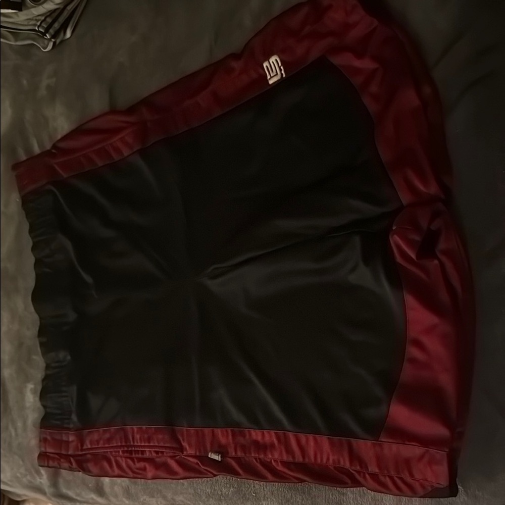 Men's Black and Red Athletic Shorts